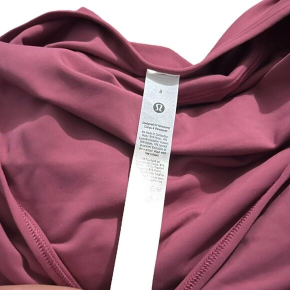 NWT lululemon Align  Cross-Back Bodysuit 25" **Washed Mauve WAHM Sz 10 - Picture 8 of 11